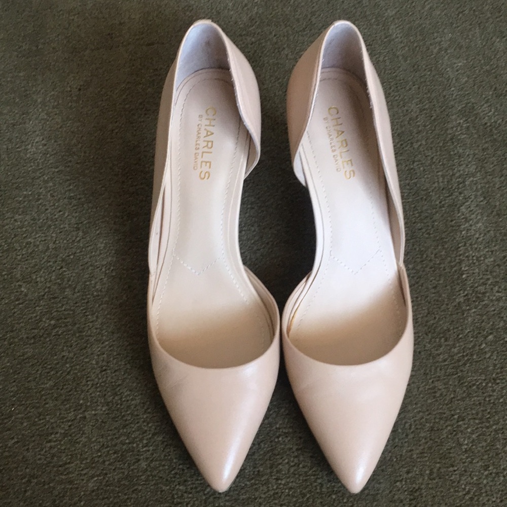 Charles by Charles David Nude Pointy Toe Pump